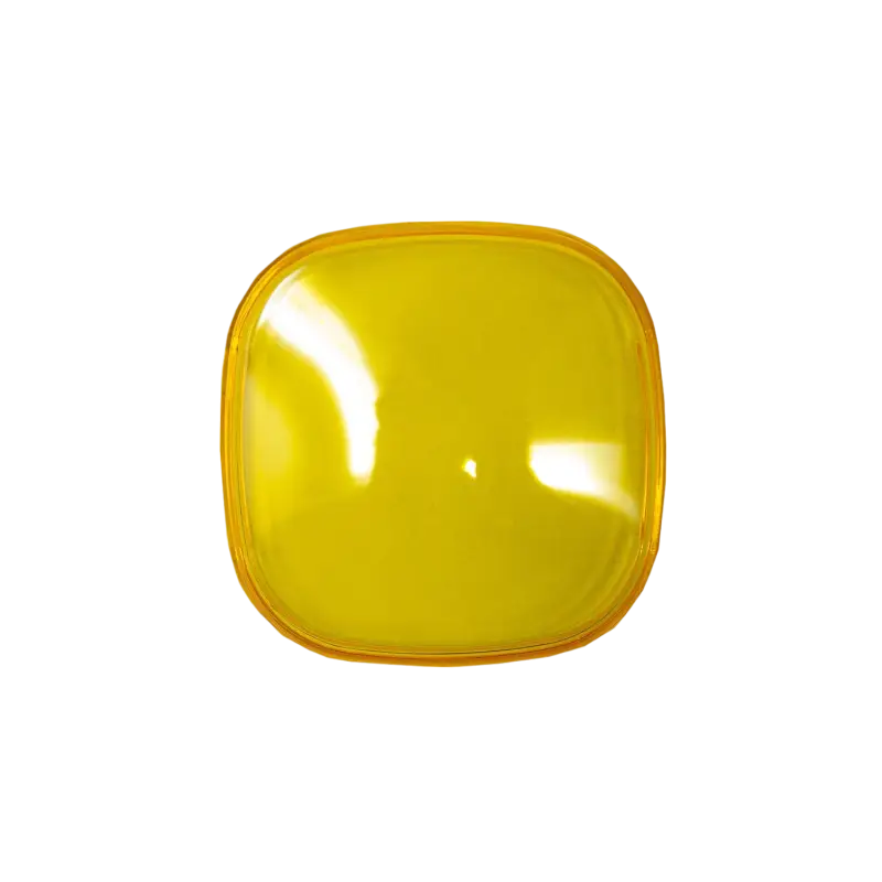 Yellow glossy rounded-square candy resembling Baja Designs S1 Rock Guard for rock guards