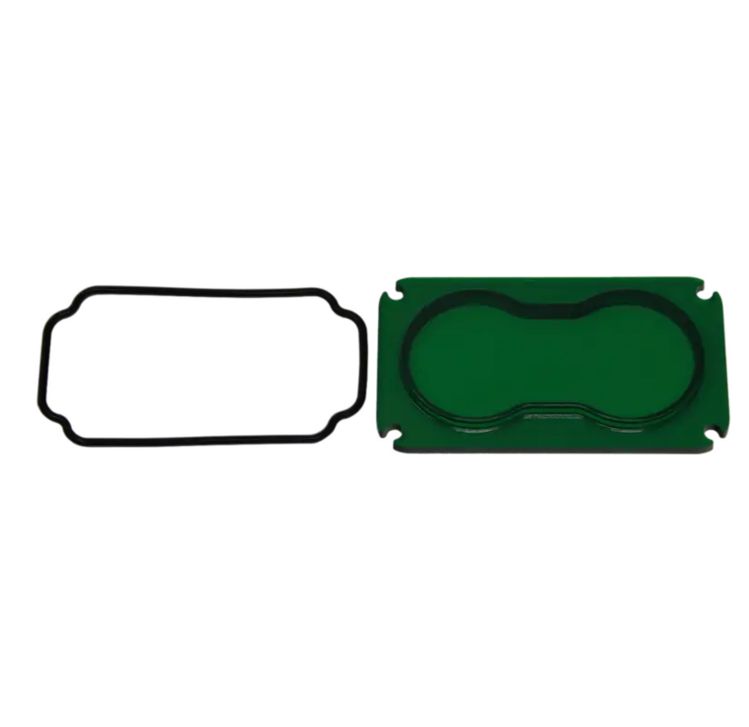 Green and black rectangular container from Baja Designs S2 Lens Kit for LED lights