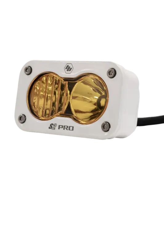 White dual-lens off-road LED light from Baja Designs S2 Pro for superior illumination