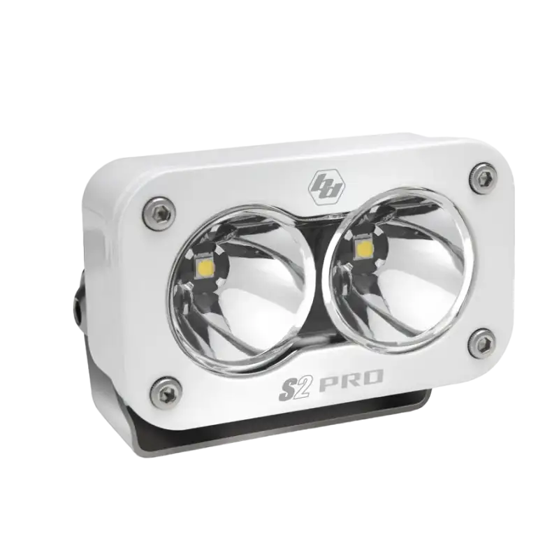 White dual LED light from Baja Designs S2 Pro with satisfaction guarantee