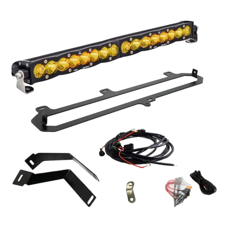Off-road LED light bar with mounting hardware for TRD Pro TRD grille Tundra Sequoia 22-24