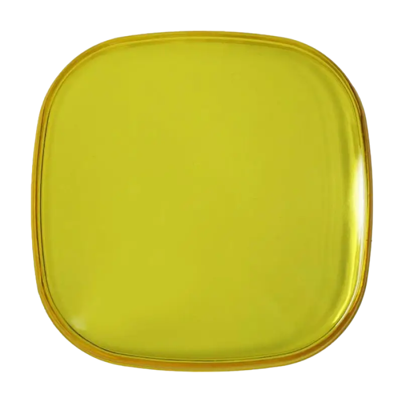 Yellow rounded square rock guard for Baja Designs XL Rock Guards product