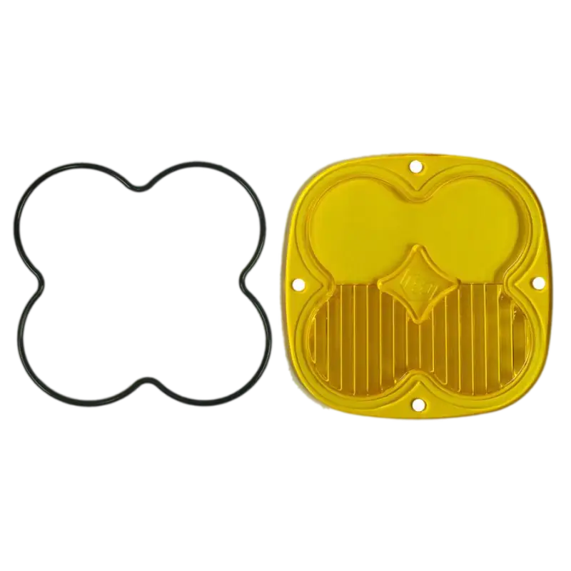 Yellow light cover with black frame for Baja Designs XL Series Lens Kit