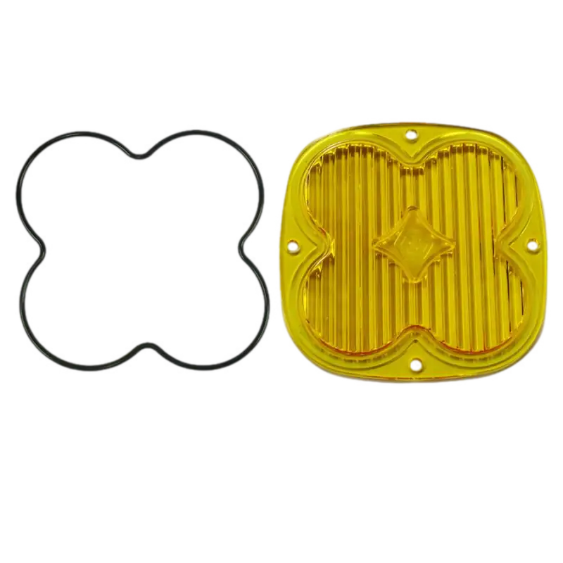 Yellow light cover and black gasket for Baja Designs XL Series Lens Kit