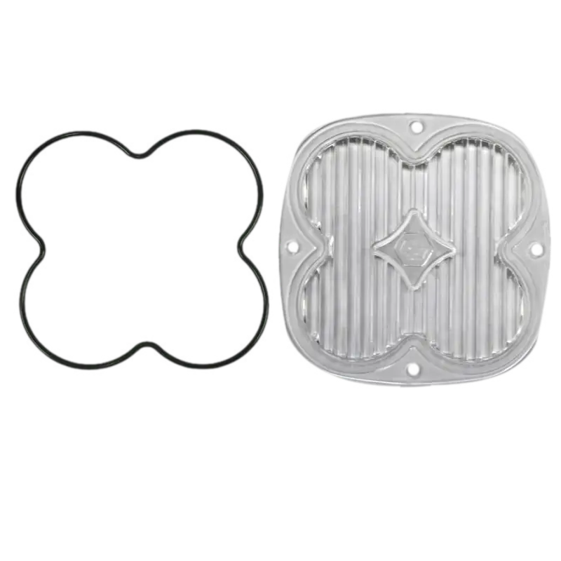 Automotive light cover and gasket for Baja Designs XL Series Lens Kit featuring Series Lens