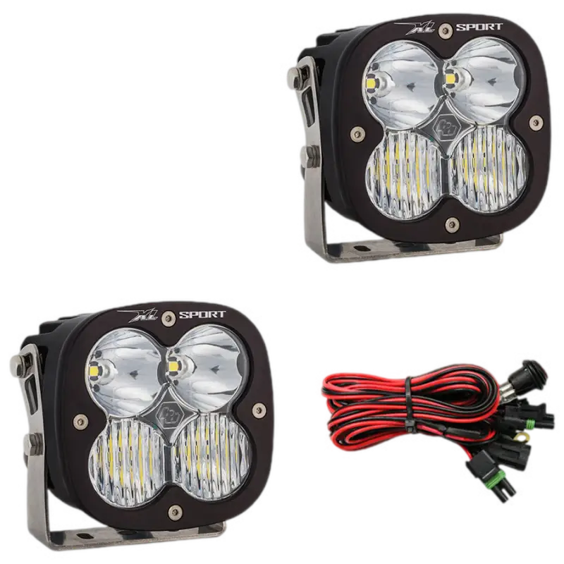 Off-road Baja Designs XL Sport LED Lights with wiring harness for high speed spot lighting