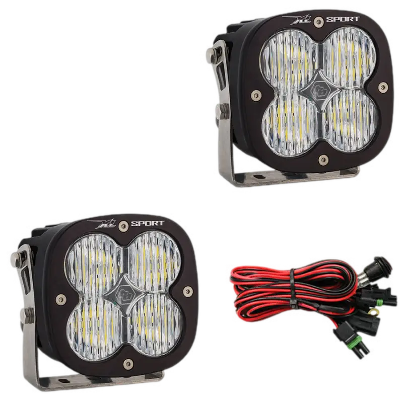Baja Designs XL Sport LED Lights with wiring harness for high speed off-road driving