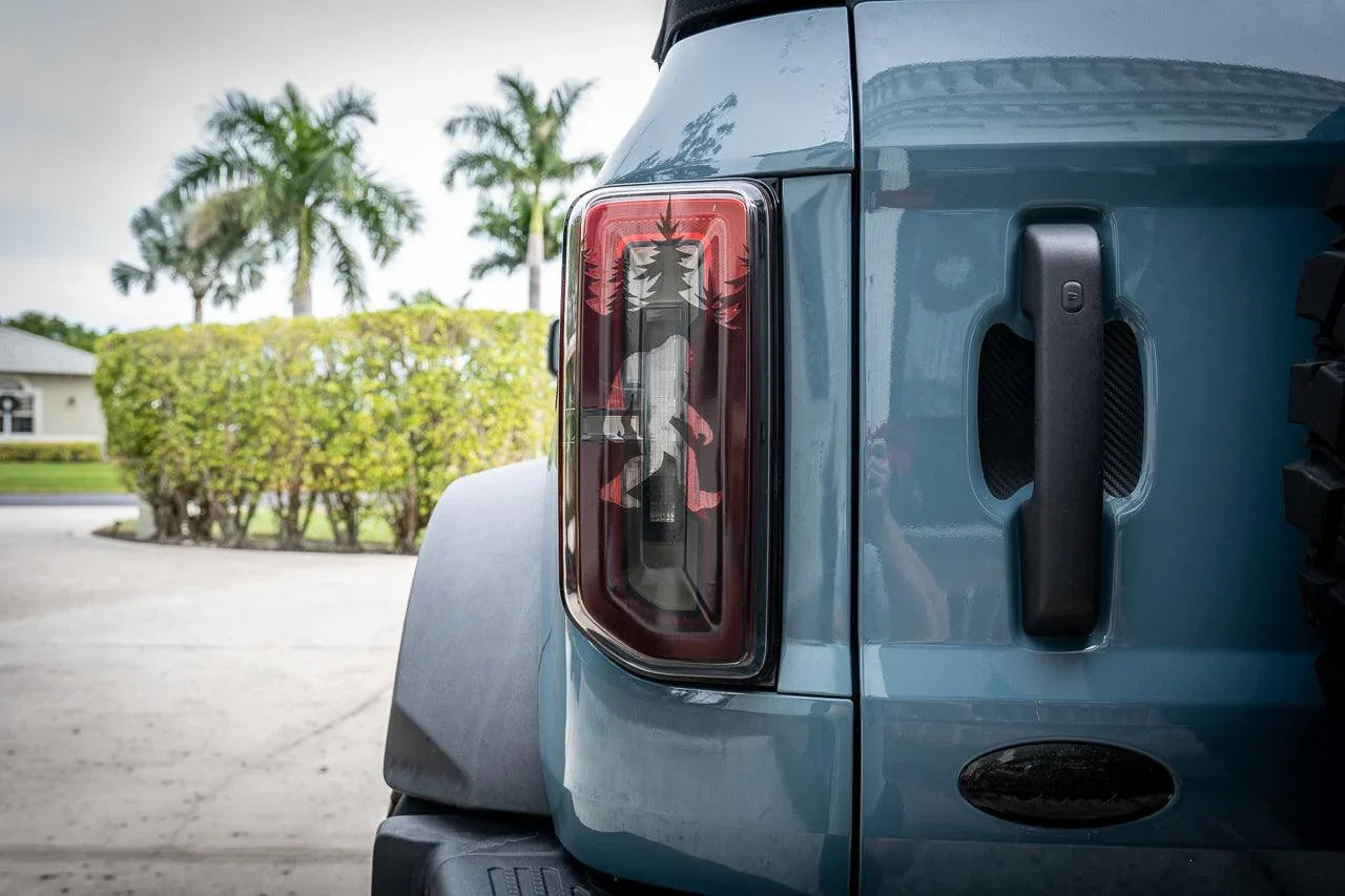 Bigfoot aka Sasquatch in the Woods Tail Light Overlays For 2021+ Bronco