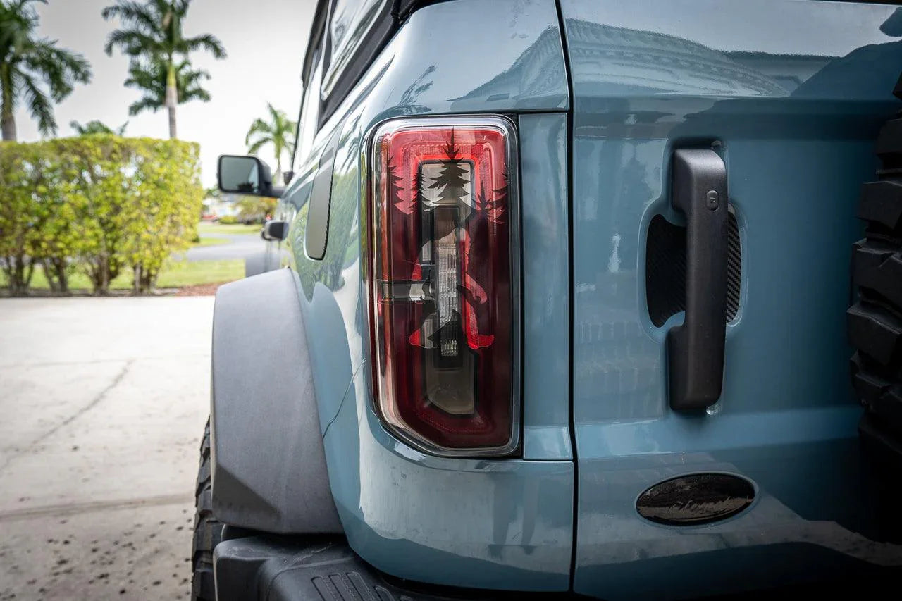 Bigfoot aka Sasquatch in the Woods Tail Light Overlays For 2021+ Bronco