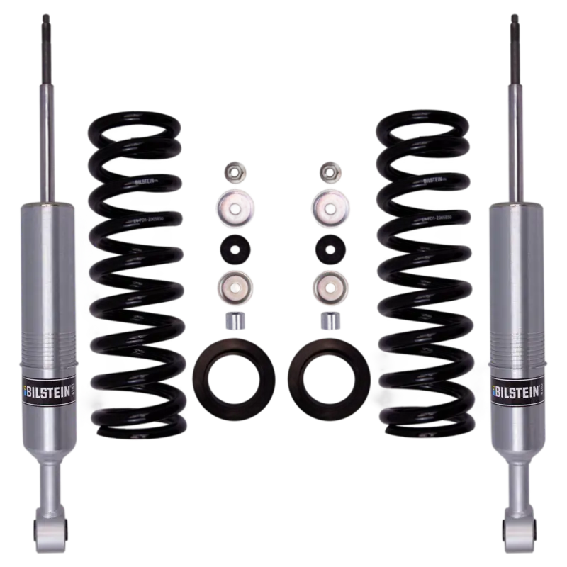 Bilstein 6112 Lift Kit for 2007-2021 Toyota Tundra, featuring front shocks, springs, and hardware for 0.75-2.5 inch adjustable lift.