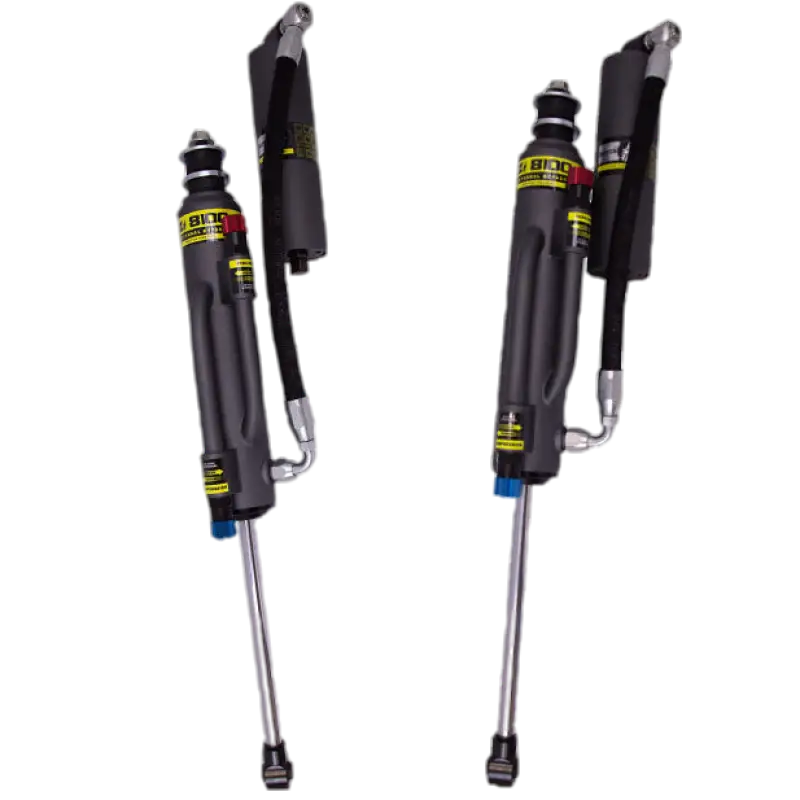 Bilstein B8 8100 adjustable rear shocks for 2005-2023 Toyota Tacoma, featuring bypass technology and durable construction for optimal suspension performance.