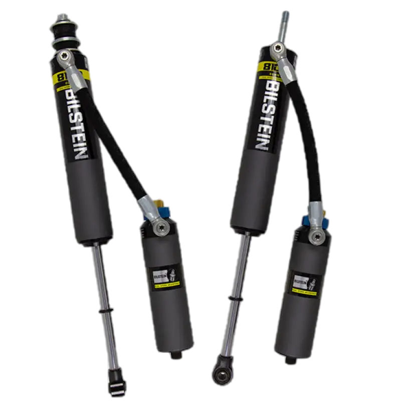 Bilstein B8 8100 adjustable rear shocks for 2005-2023 Toyota Tacoma. Features durable 60mm body, superior damping, and heat management.