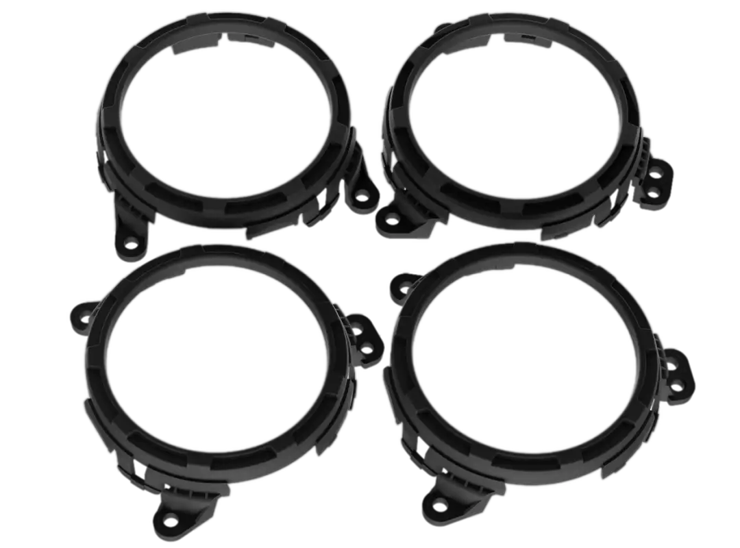 Set of four Tundra Blackout Vent Rings with a sleek black finish, designed for factory replacement and interior upgrades.