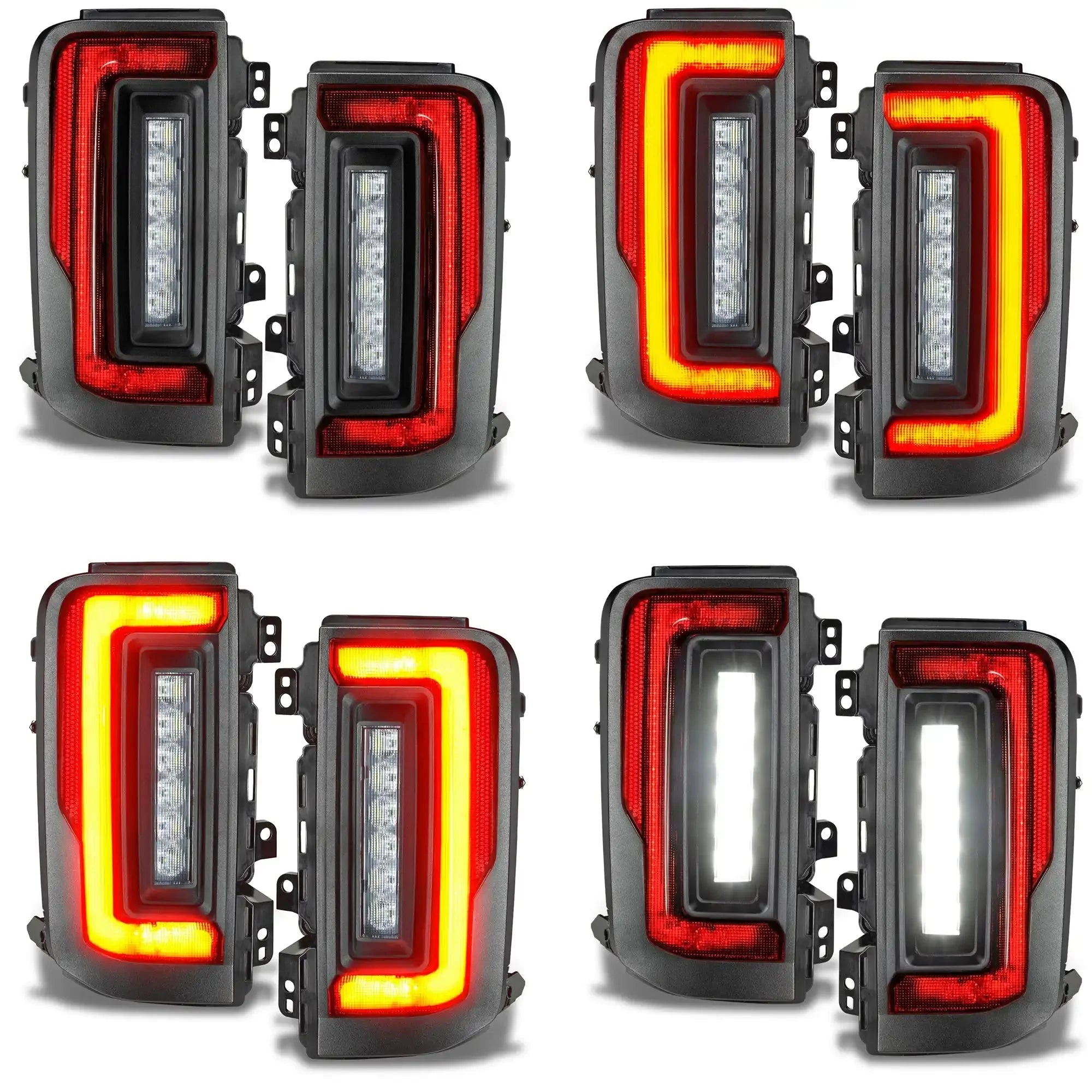 V2 | Flush Mount LED Tail Lights For 2021-2025 Ford Bronco - Low Profile | 1,400 Lumens