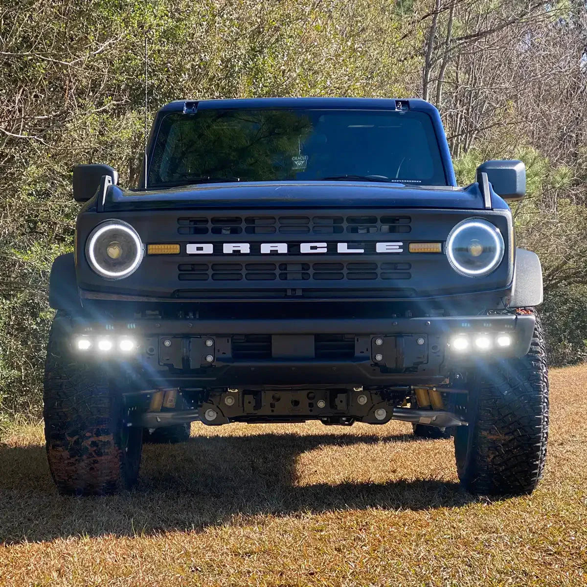 Triple LED Fog Light Kit For 2021-2026 Ford Bronco | Steel Modular Bumper | 90W