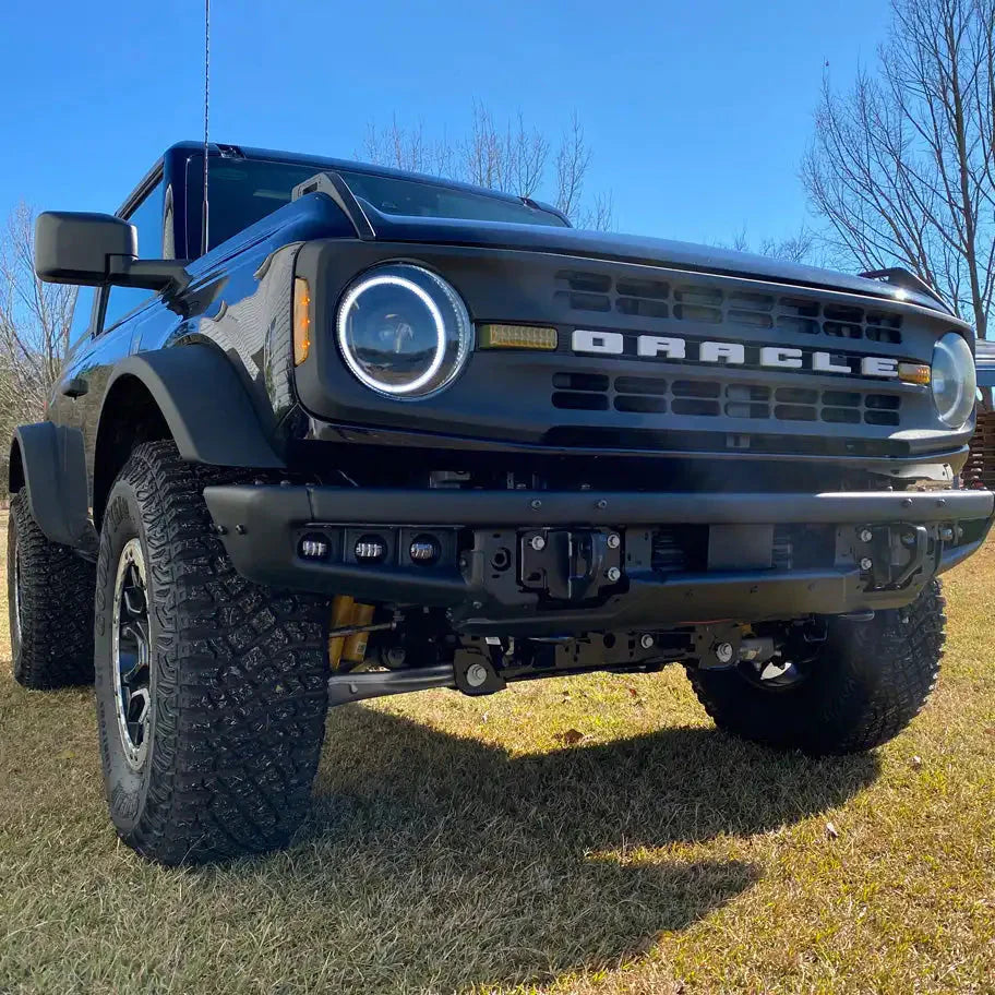 Triple LED Fog Light Kit For 2021-2026 Ford Bronco | Steel Modular Bumper | 90W
