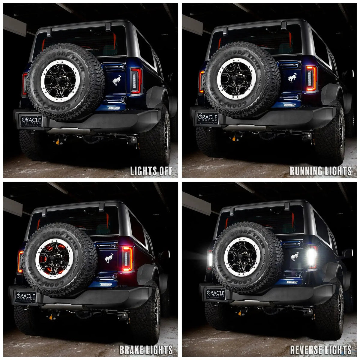 V2 | Flush Mount LED Tail Lights For 2021-2025 Ford Bronco - Low Profile | 1,400 Lumens