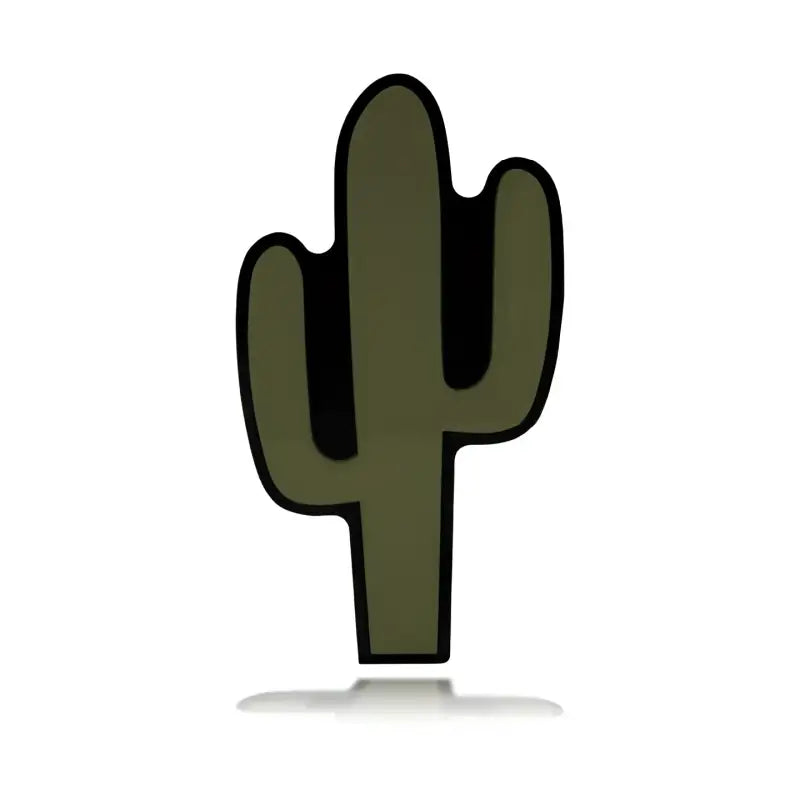Green Saguaro cactus badge with black outline for Cactus Grille product