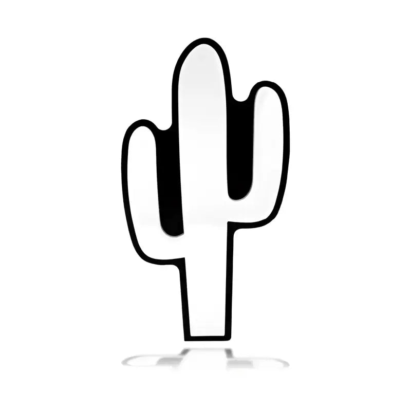 Stylized Saguaro cactus badge with black outline for Cactus Grille product