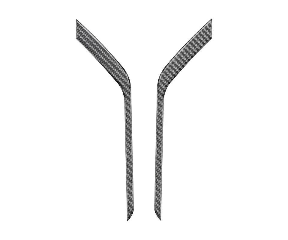 Carbon fiber interior trim pieces for center console accent overlays on Chevrolet Silverado 2019-2021