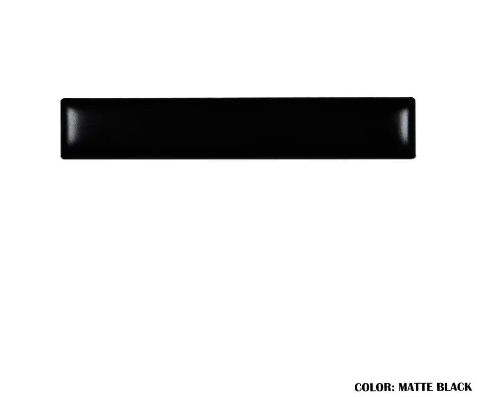 Center console badge in matte black finish, customizable text, compatible with 2014-2021 Toyota Tundra for interior decoration.