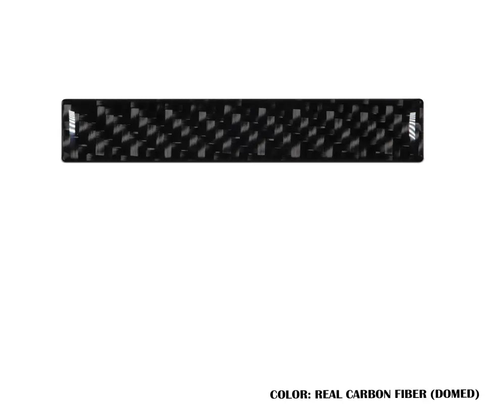 Center console badge in real carbon fiber domed finish, customizable text, designed for 2014-2021 Toyota Tundra interior decor.