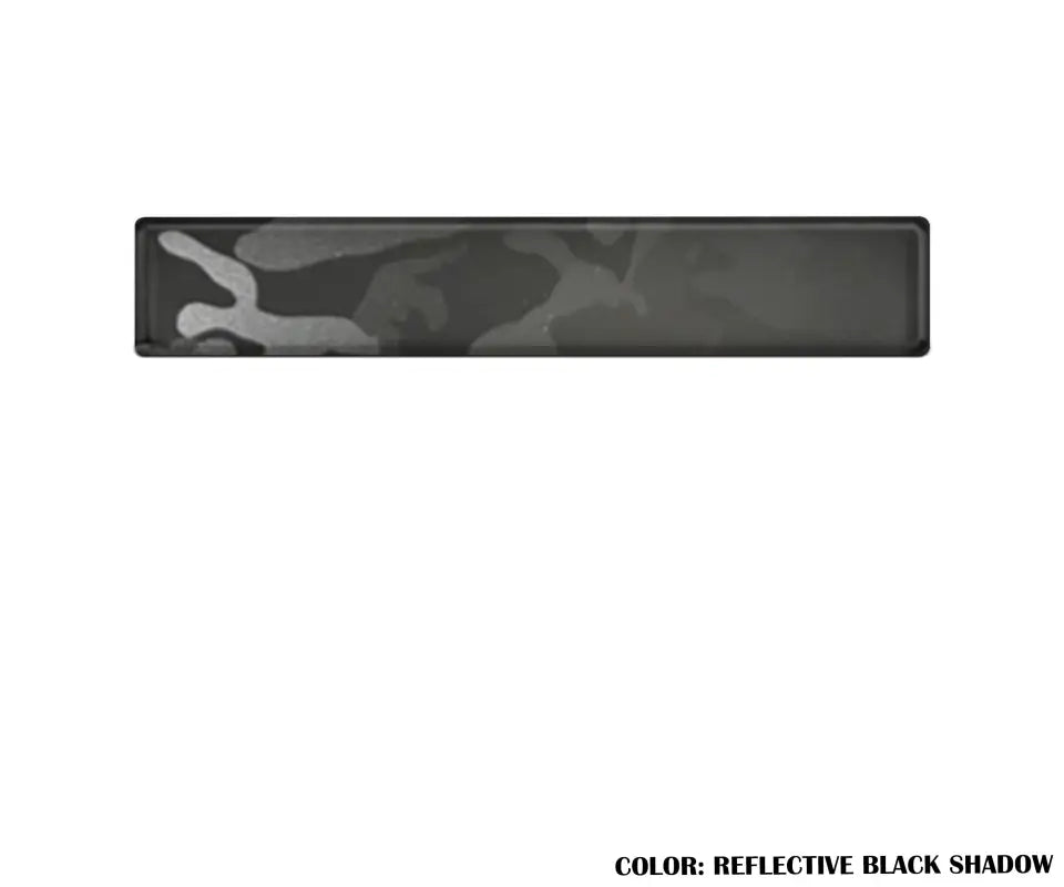 Reflective black shadow center console badge, customizable text, designed for 2014-2021 Toyota Tundra interior upgrades.
