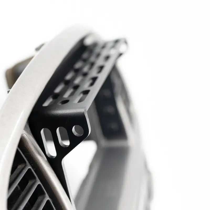 Detailed view of Sequoia dash mount's black metal construction with mounting slots. Compatible with 2001-2007 models.