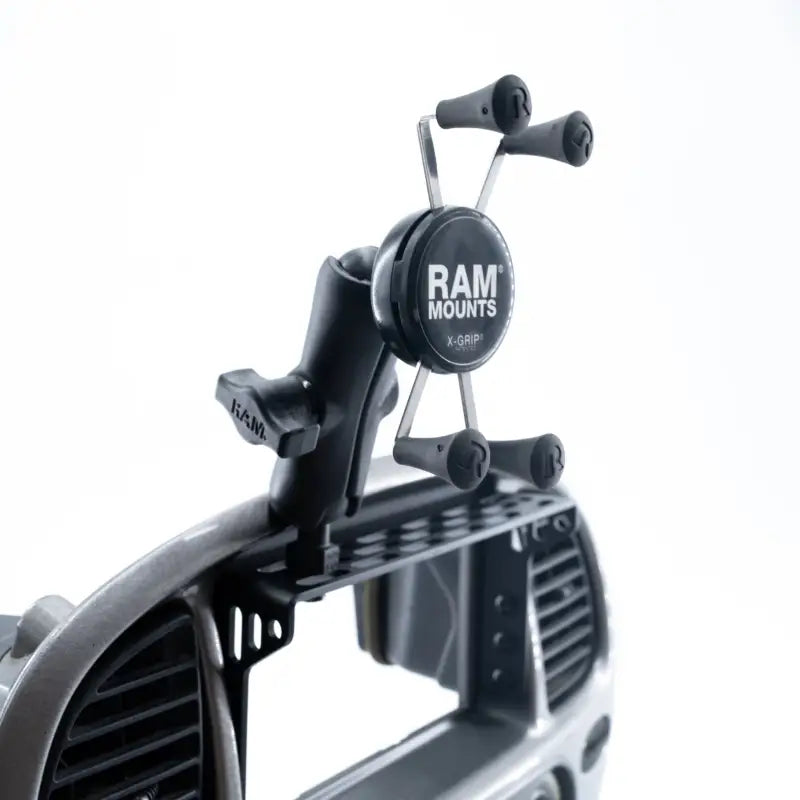 Sequoia dash mount with RAM Mounts X-Grip phone holder attached. Customizable for 2001-2007 models.