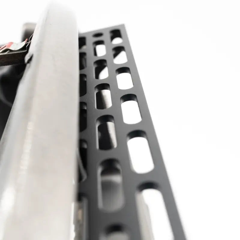 Close-up of Sequoia dash mount's black metal bracket with multiple mounting slots. Fits 2001-2007 models.