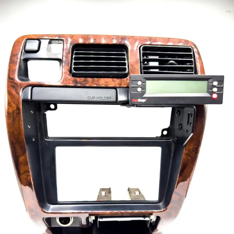 3rd Gen 4Runner console mount with a mounted switch panel, showcasing its modular design and accessory compatibility.