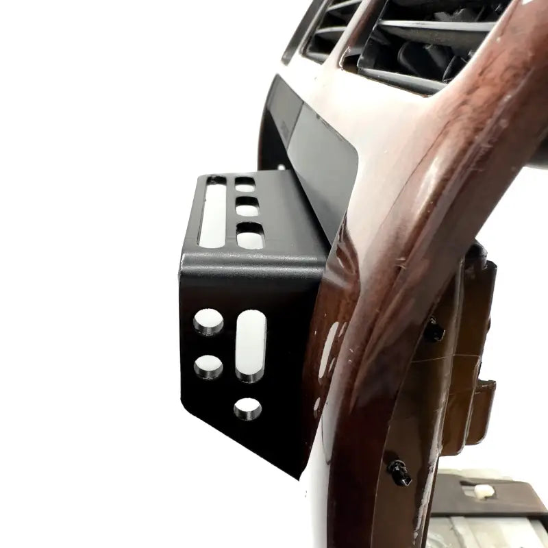 Side view of the 3rd Gen 4Runner console mount with accessory slots, highlighting its durable and modular construction.