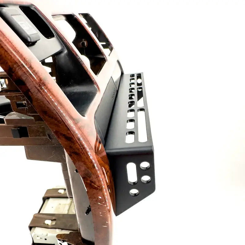 3rd Gen 4Runner console mount installed with a durable black finish, showcasing its sleek and functional design.