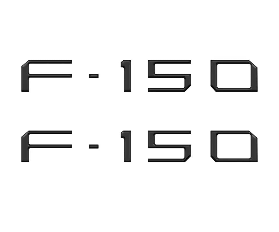 Two sets of black F-150 emblems for Ford F-150 Lightning charge port lid replacement