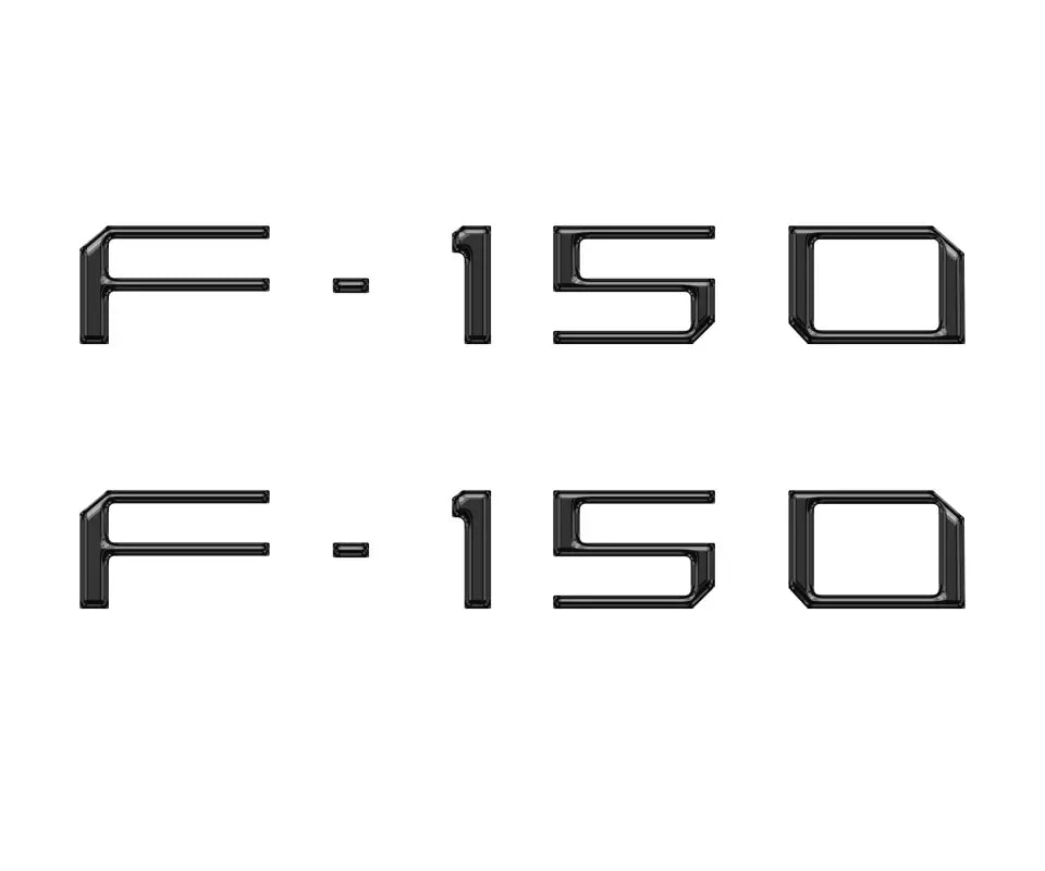 Two sets of black F-150 emblems for charge port lid and port lid replacement