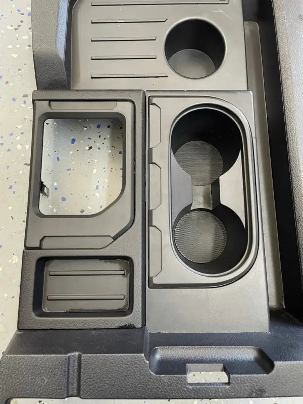 Installed Tundra Chrome Delete Kit with black trim, enhancing the console area with a modern and seamless look.
