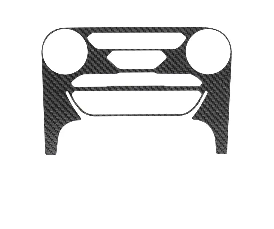 Carbon fiber patterned climate control accent overlay for Ford Ranger 2019-2023