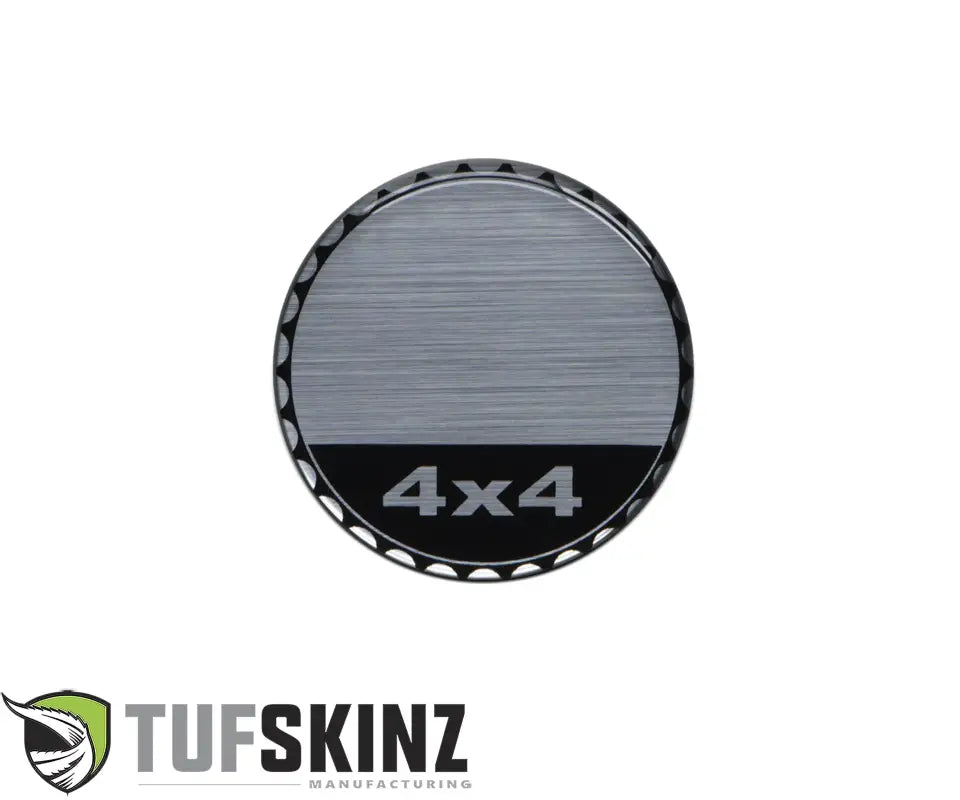 Round 4x4 emblem showcasing a custom rated badge for Jeep custom rated badges