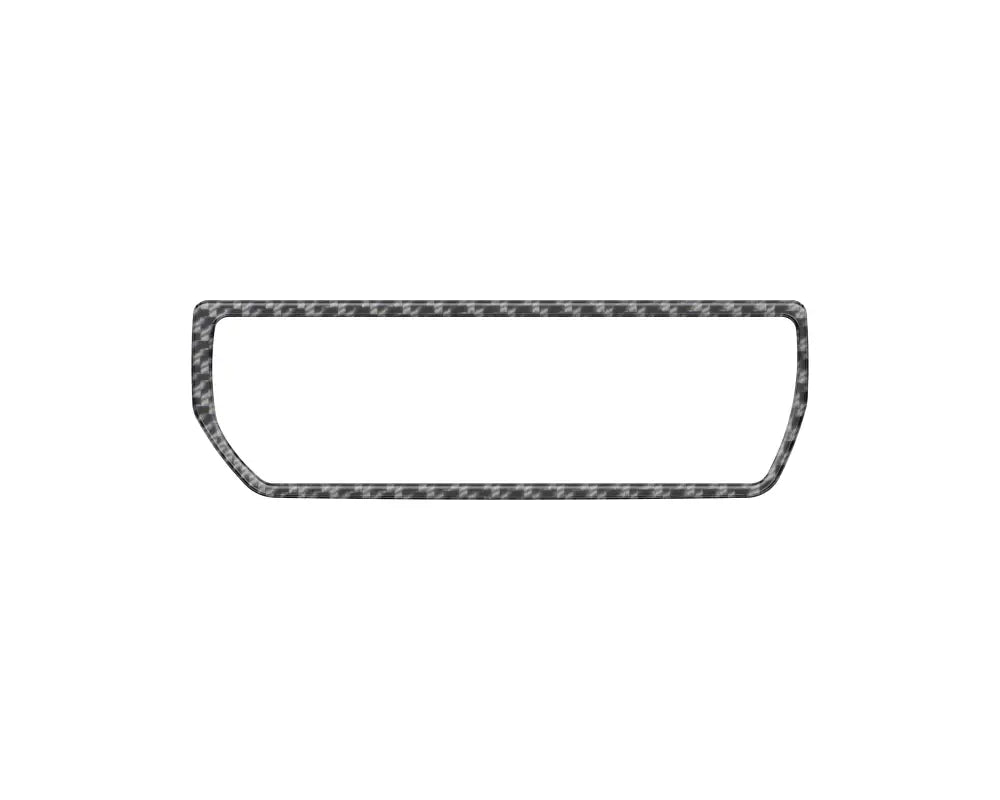 Rectangular carbon fiber switch panel accent trim for 2021-2024 Ford Bronco
