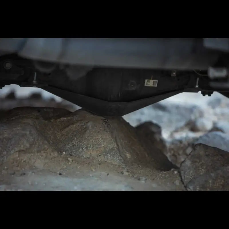 4Runner diff skid plate in action, protecting the underside of a 5th Gen 2010+ model while driving over rugged terrain.