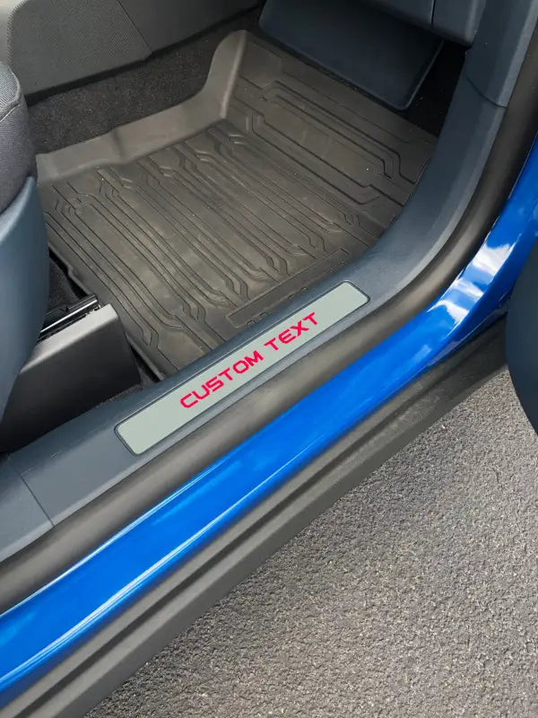 Domed front door sill overlays for 2022-2024 Ford Maverick, durable door sill overlays
