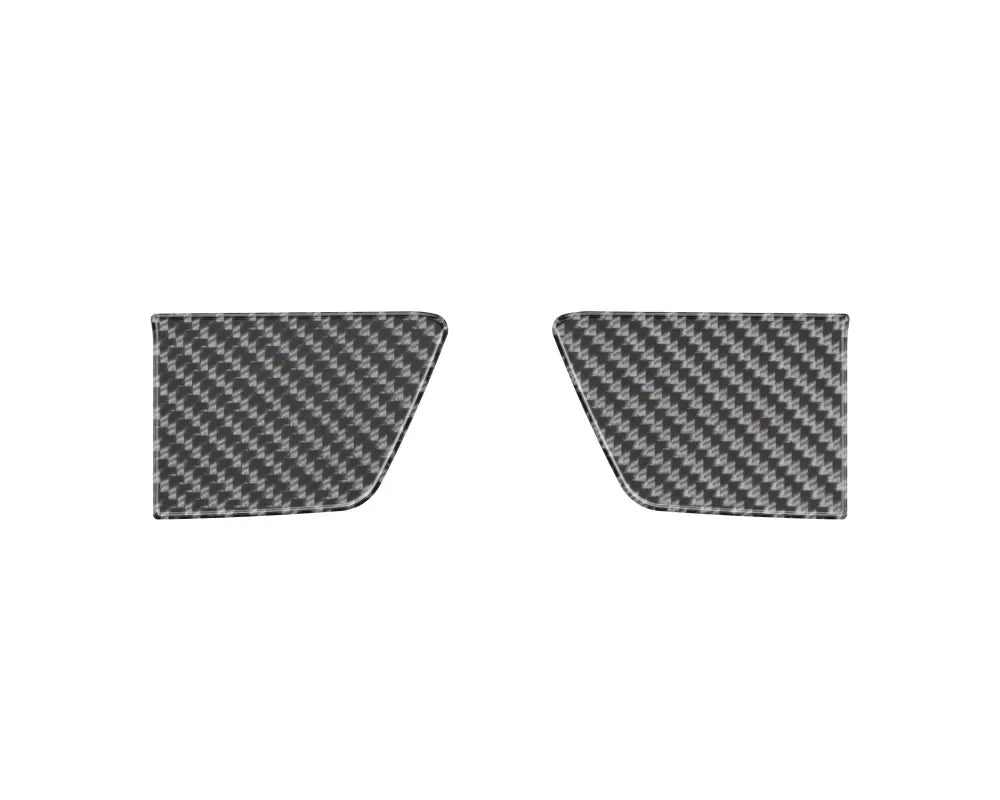 Pair of carbon fiber door handle pocket accent trims designed for 2022-2024 Toyota Tundra and 2023-2024 Toyota Sequoia.