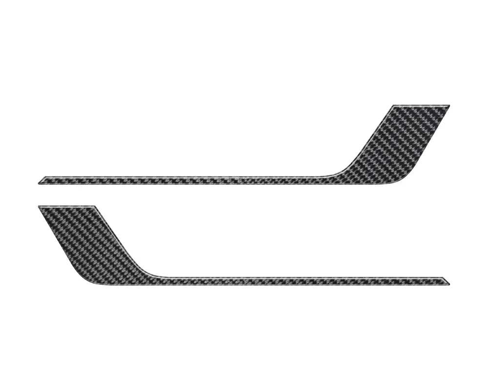 Pair of carbon fiber door lower accent trims designed for 2022-2024 Toyota Tundra, offering a stylish and durable upgrade.