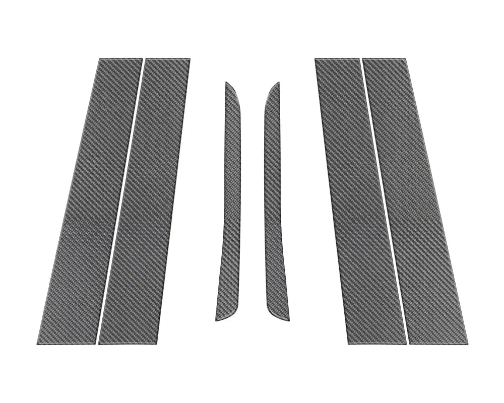 Carbon fiber door pillar accent overlays for Ford Maverick 2022-2024 interior trim