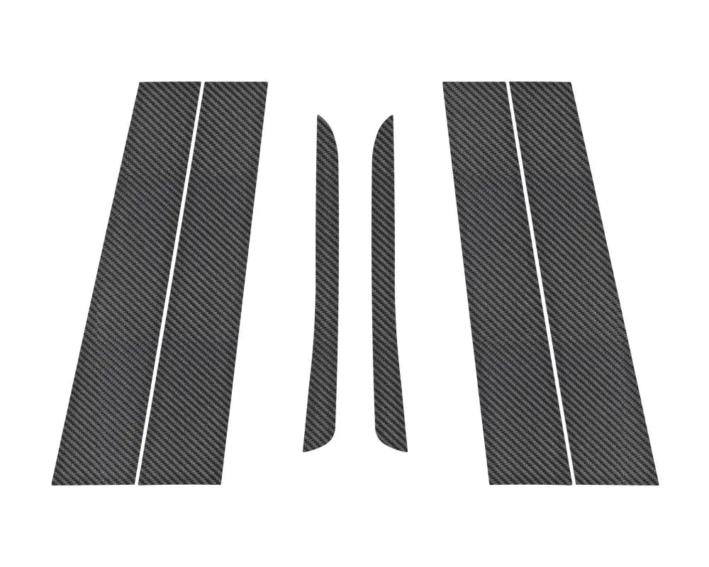 Carbon fiber textured door pillar accent overlays for Ford Maverick 2022-2024