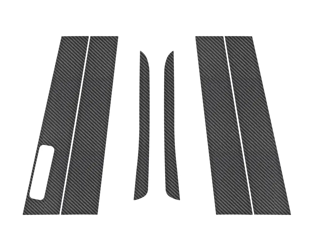 Carbon fiber door pillar accent overlays for Ford Maverick 2022-2024 interior trim