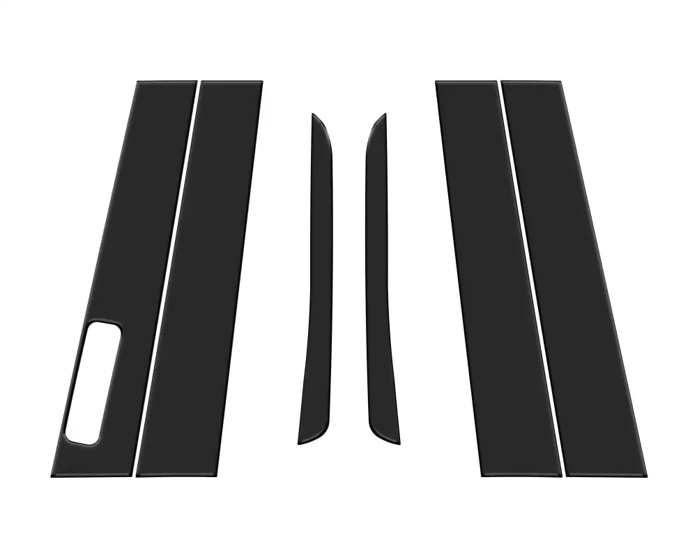 Black door pillar accent overlays for Ford Maverick 2022-2024 door pillar trim set
