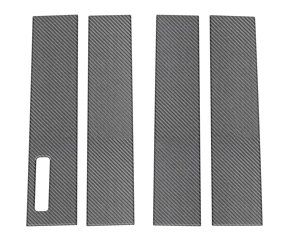 Carbon fiber interior door pillars accent trim for 2015-2024 Ford F-150