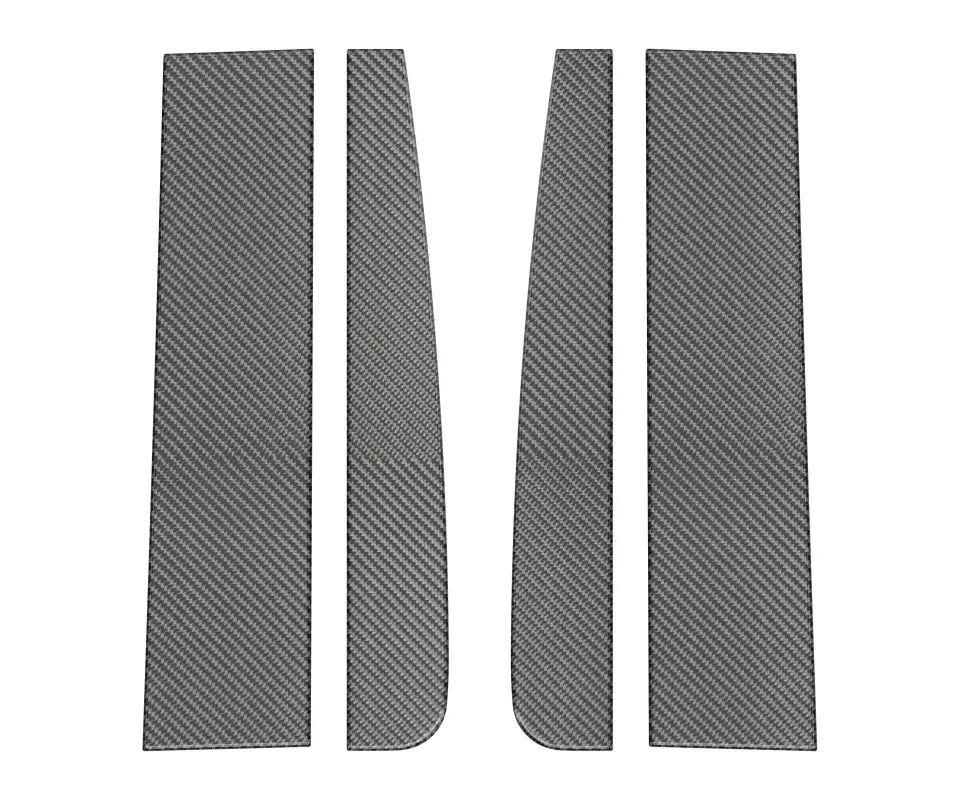 Carbon fiber textured door pillars accent trim for Ford F-150 2015-2024