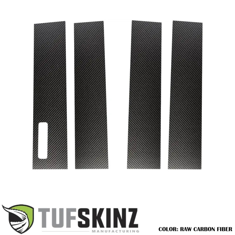 Carbon fiber interior trim pieces for Ford Super Duty door pillars 2017-2022